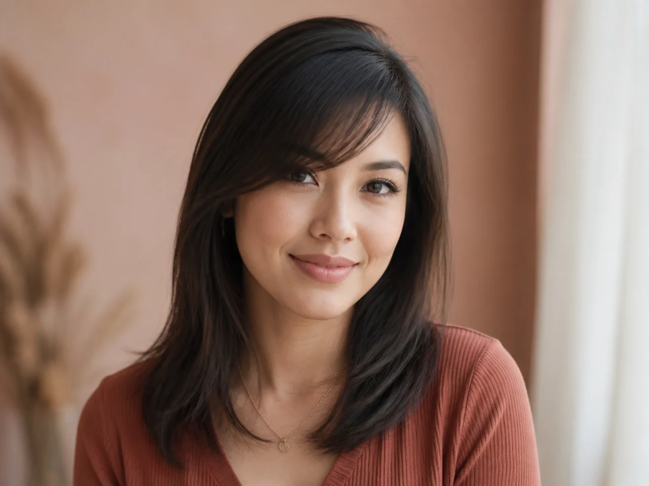Side swept bangs on fine hair