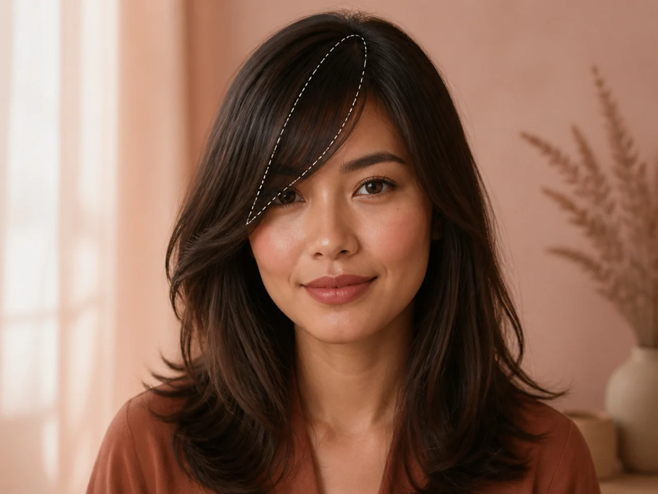 A deeper narrower fringe section marked out