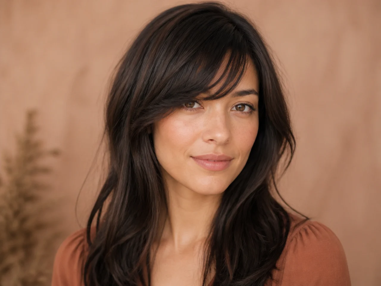 A grown-out fringe freshly recut