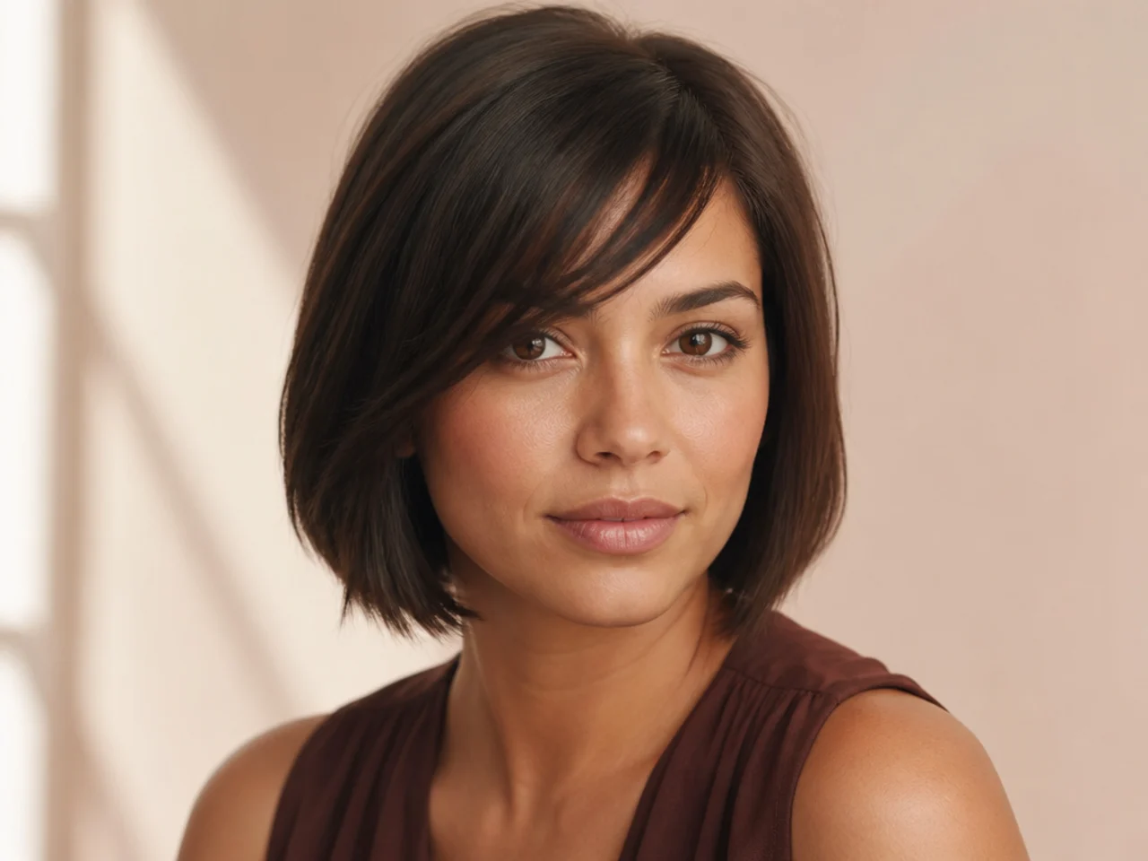 A long fringe with internal weight removed