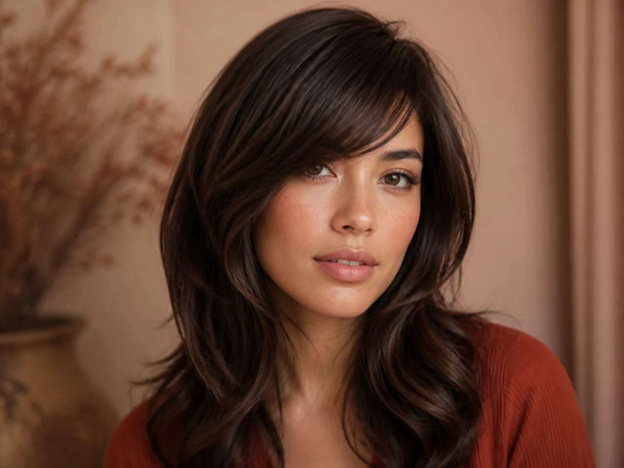 A well-cut steep-angle side swept fringe