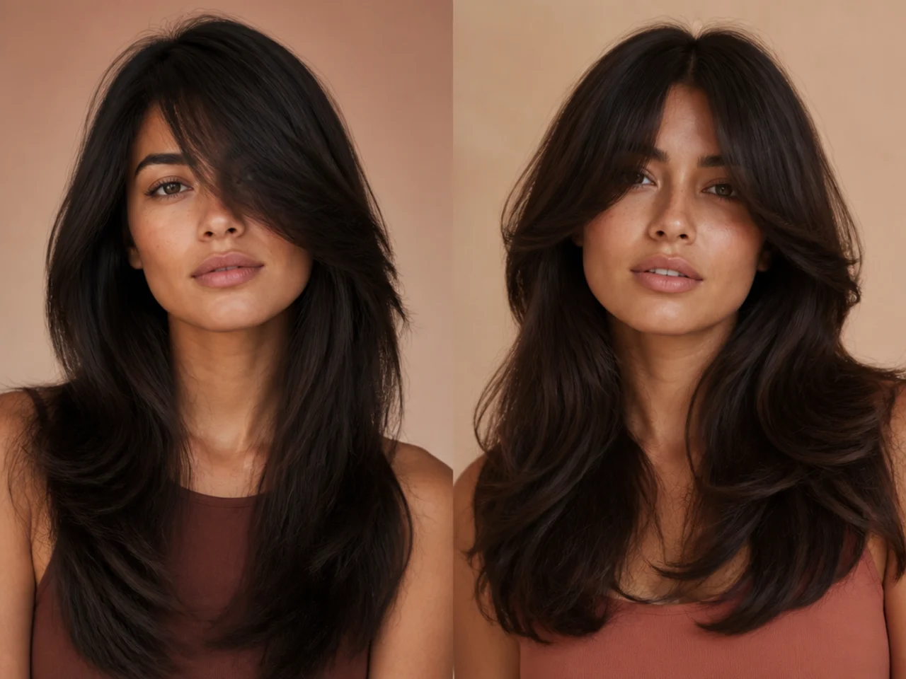 Fringes compared on thick hair