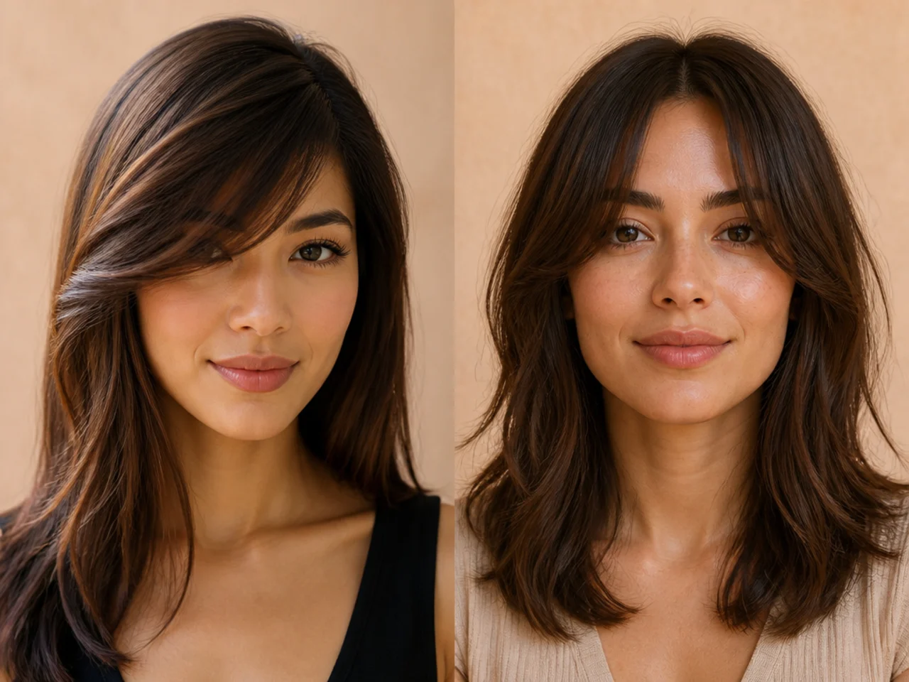 Forehead coverage compared between fringe types