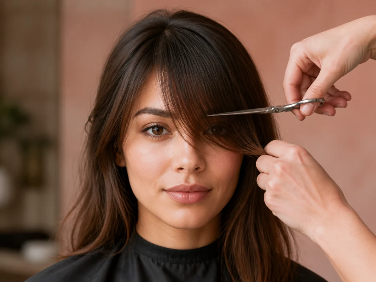 A fringe being trimmed