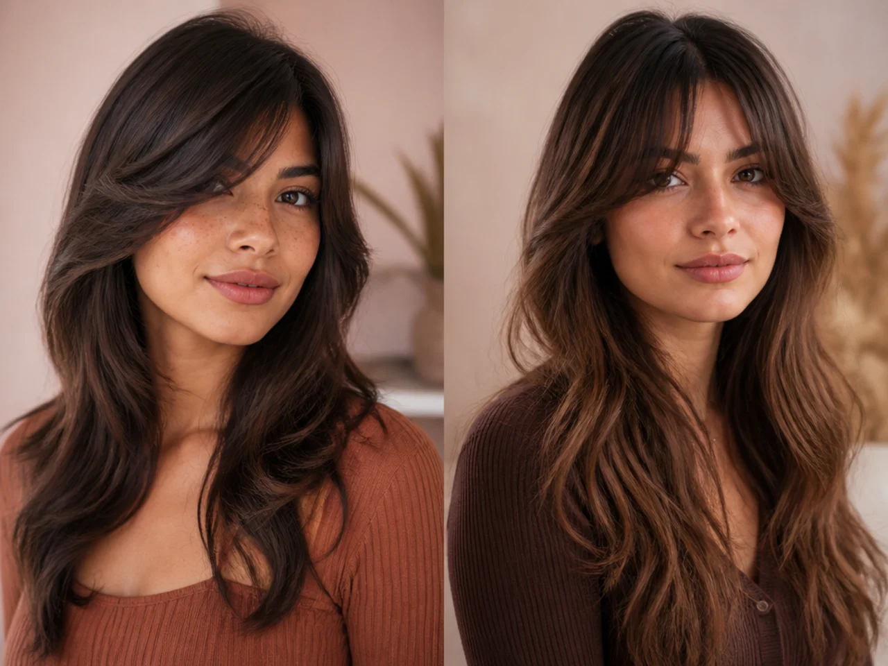 Three-quarter view of both fringe types
