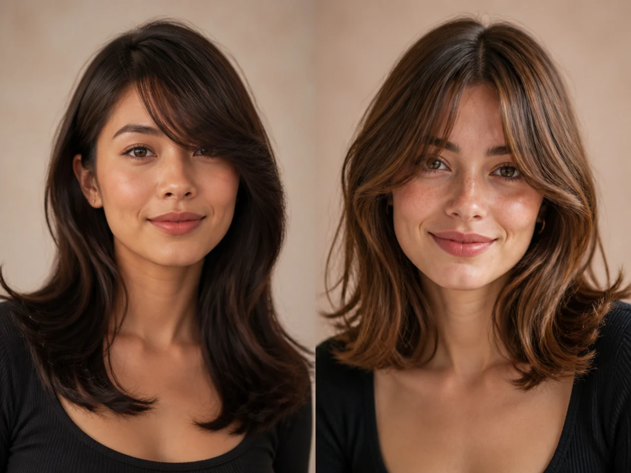 Both fringe types compared as a final view