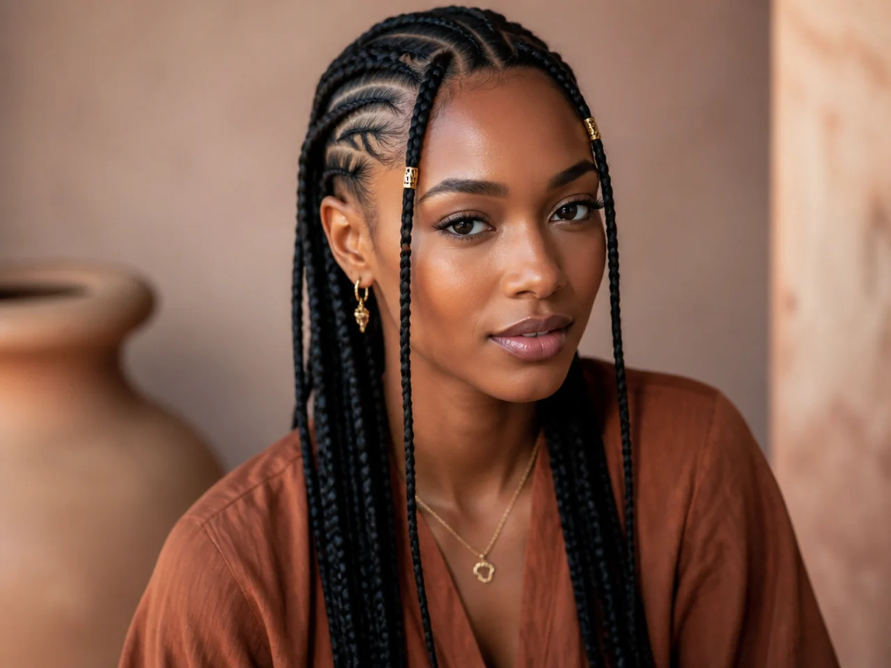 15 Simple Fulani Braids With Beads