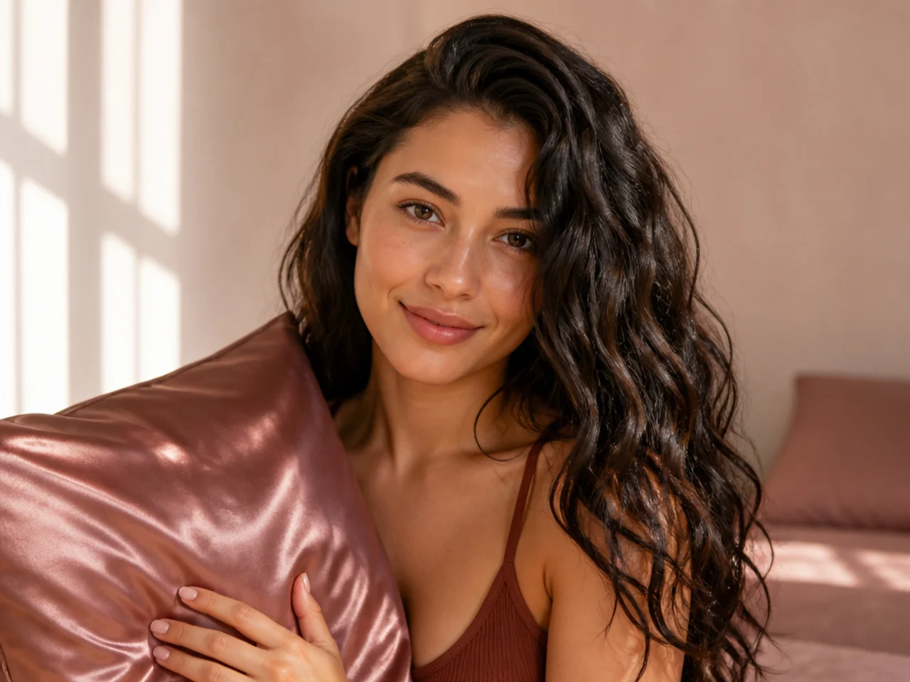 A satin pillowcase