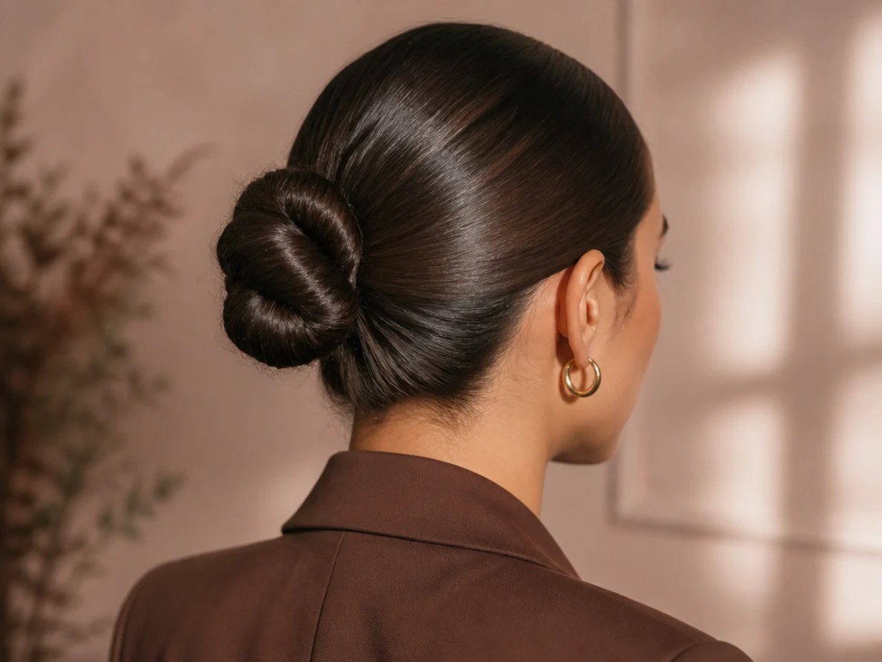 A sleek bun for the office