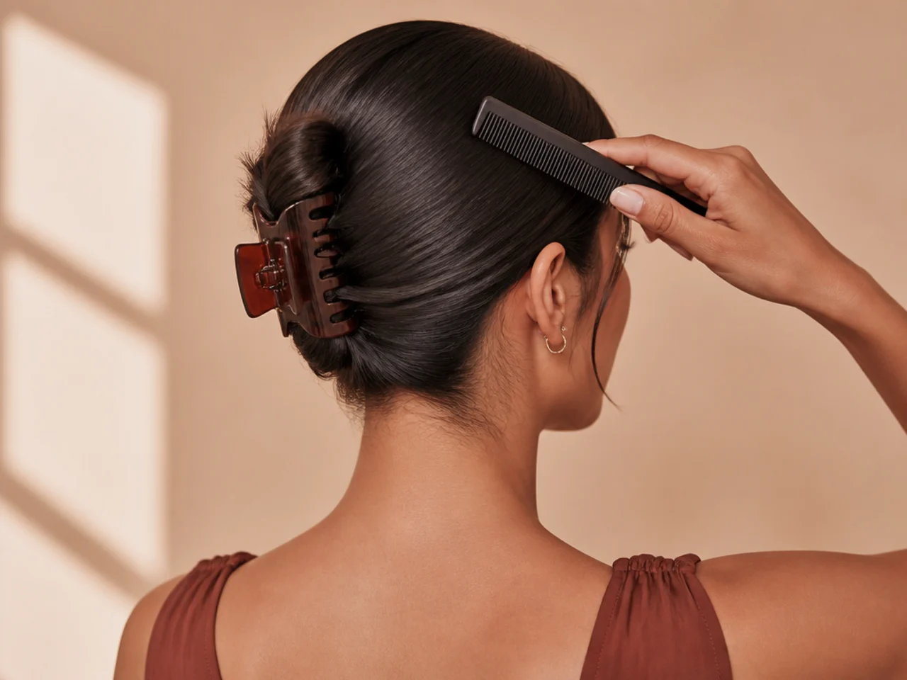 A fine-tooth comb finishing a sleek surface
