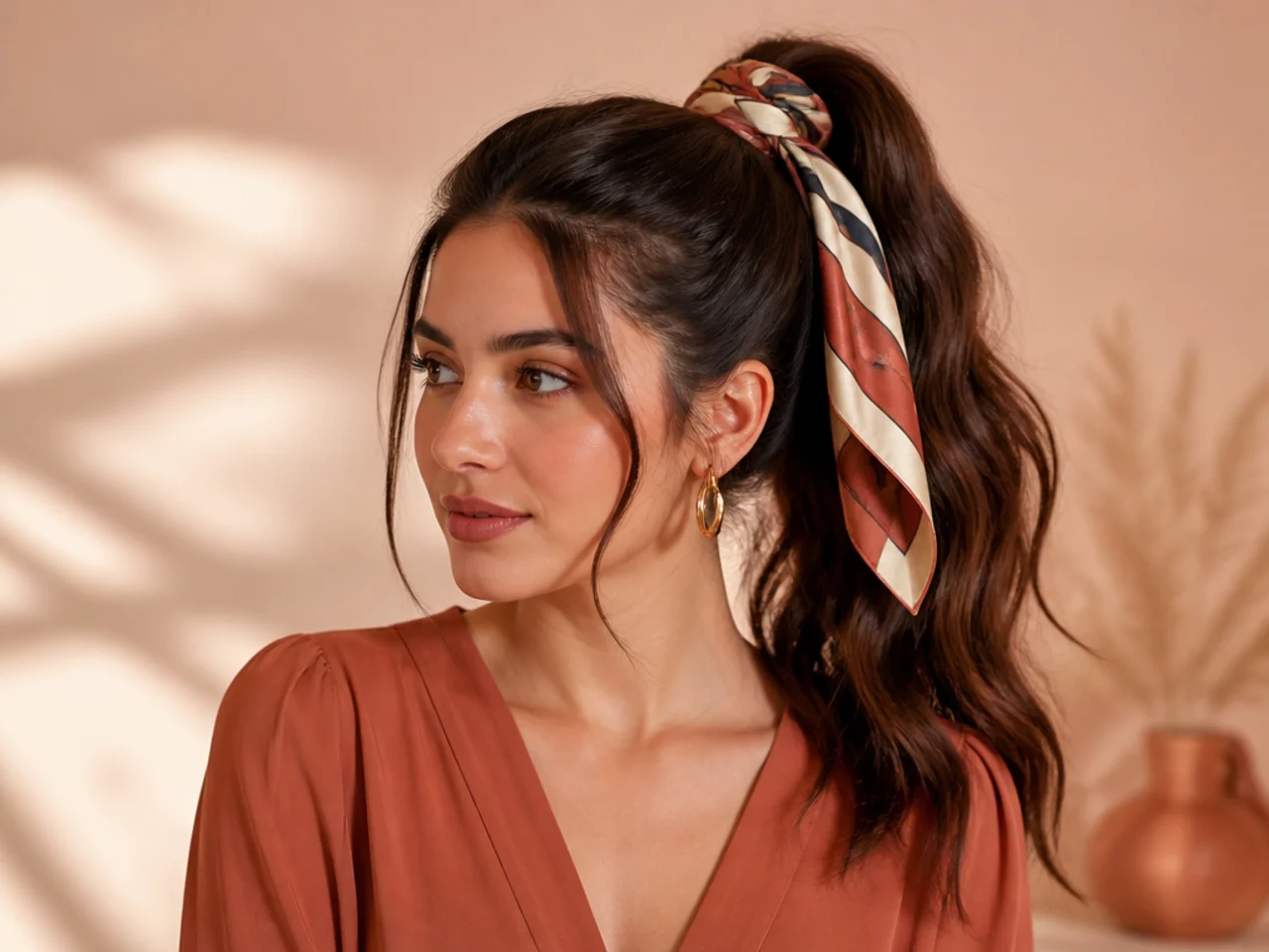 Scarf-Intertwined Pony