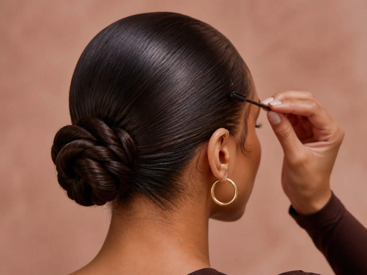 A small edge brush used along the hairline