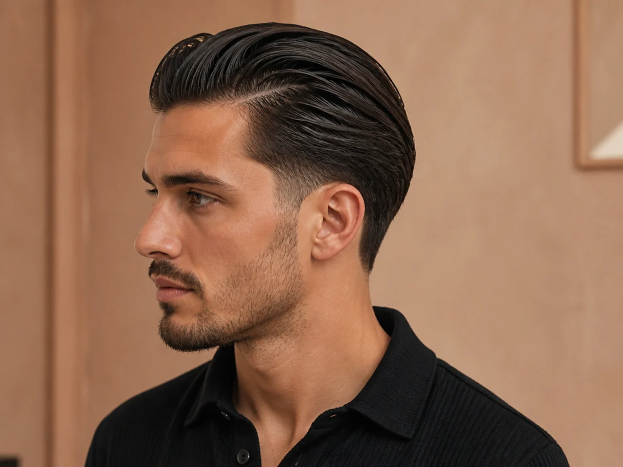 Parted Slick Back Taper