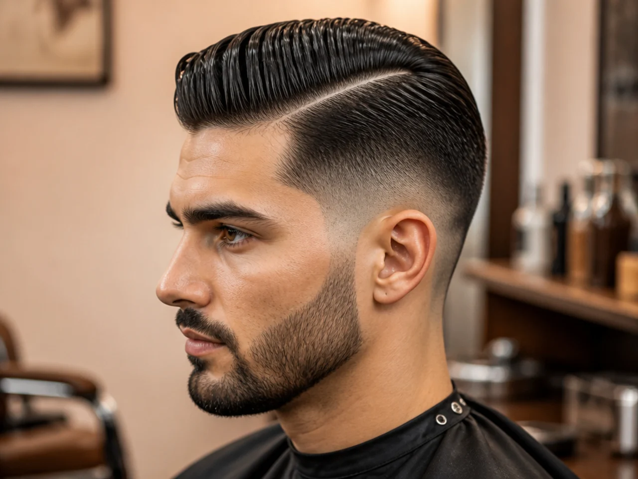 Slick Back Side Part Fade