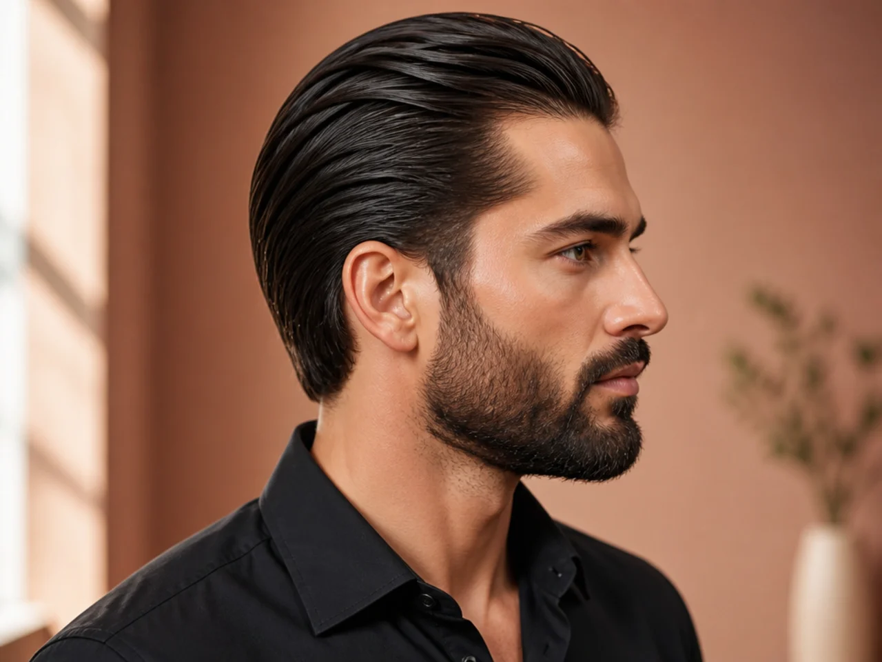 Slick Back with Beard
