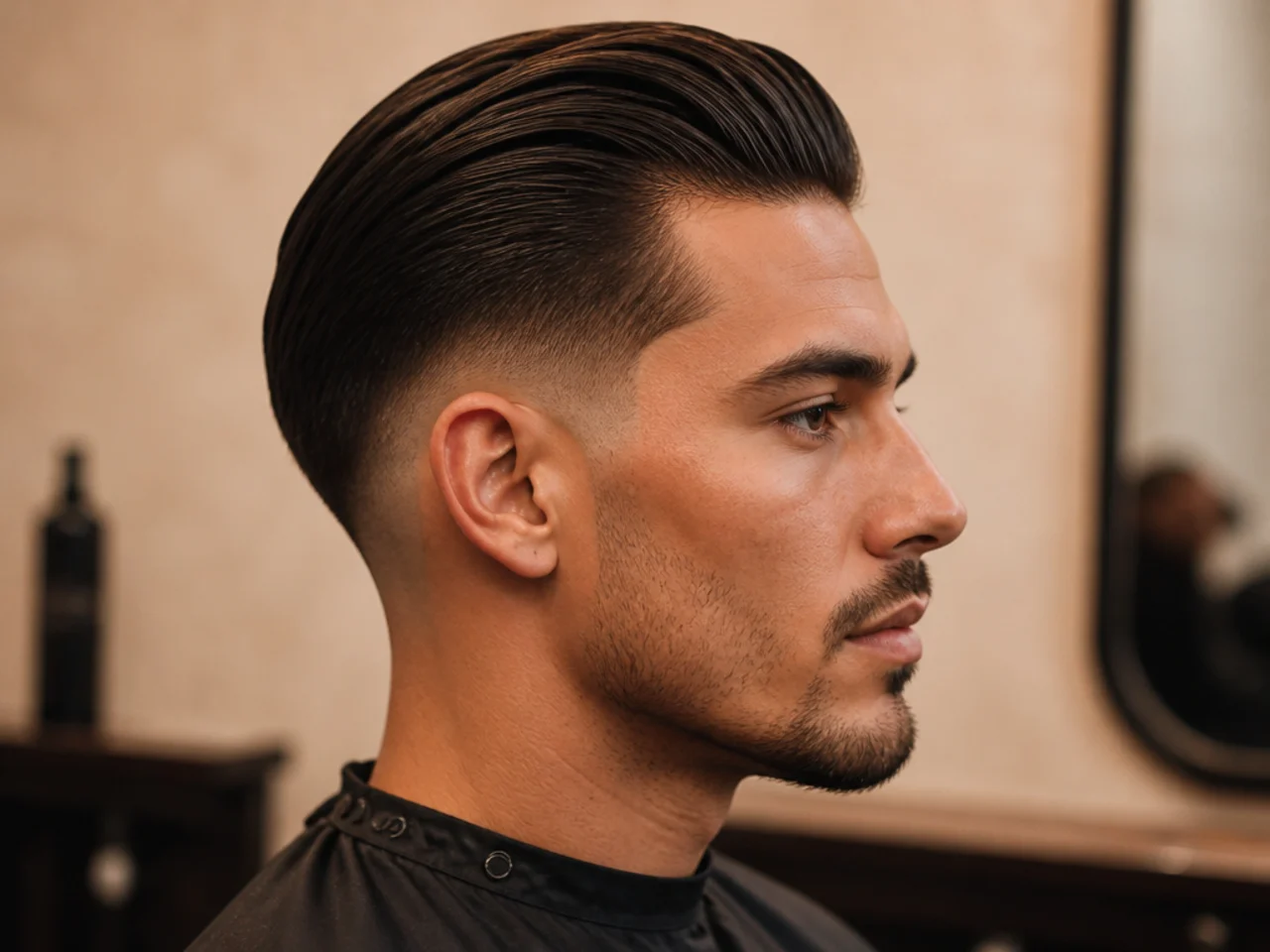 Slick Back with Drop Fade