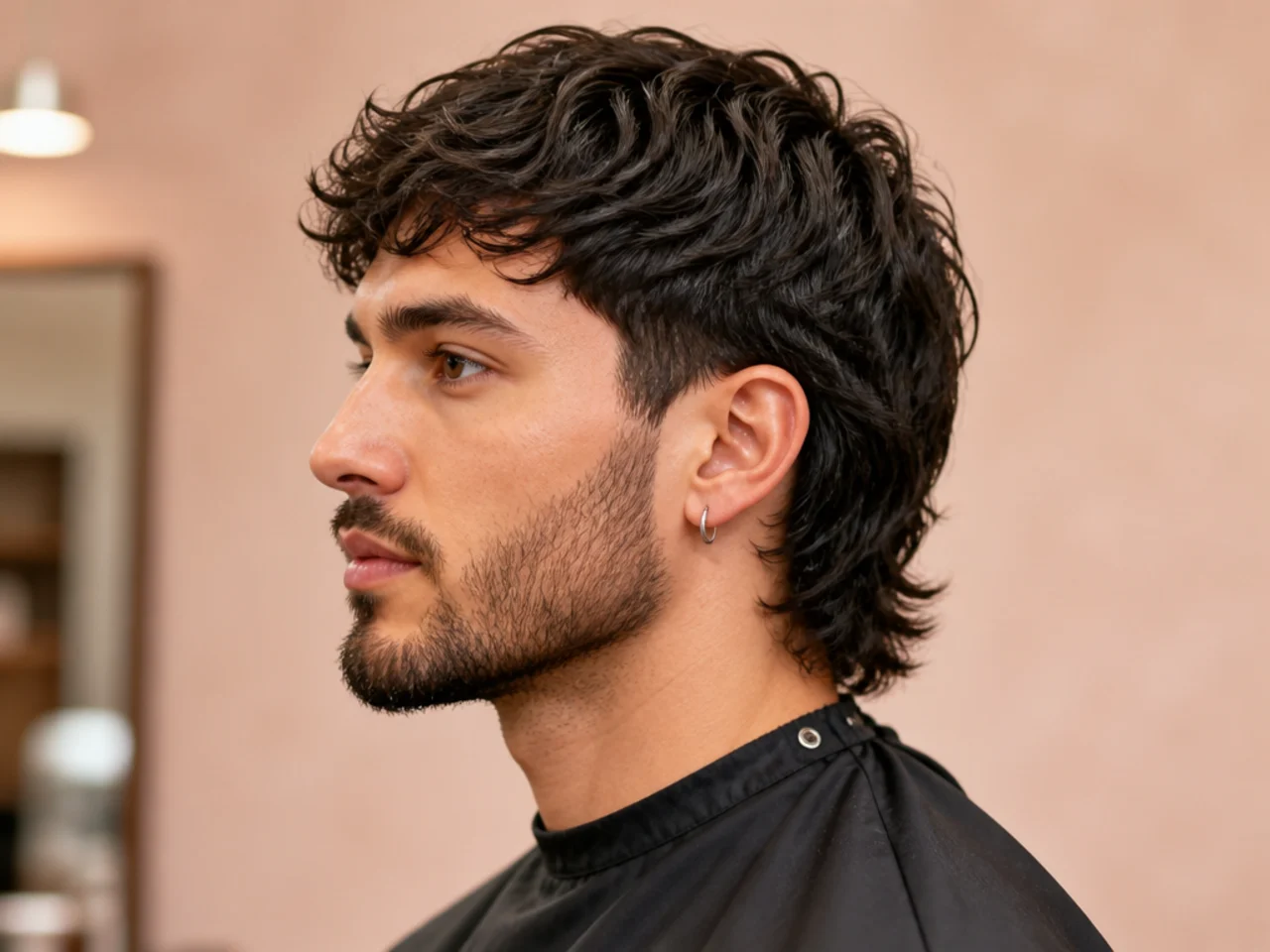 Grown-in subtle mullet with mid-grow proportions and softened perimeter