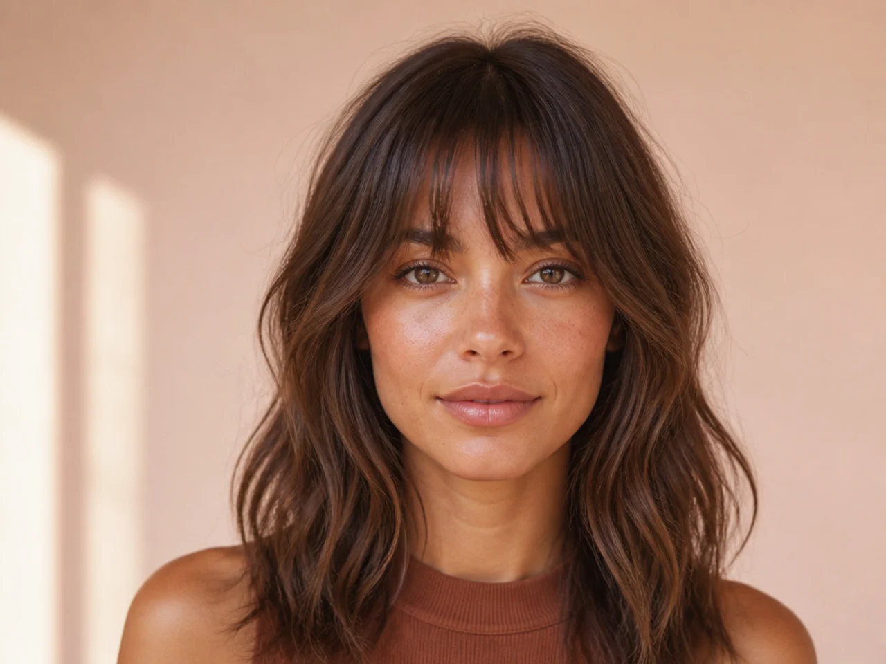 A lightly textured soft fringe