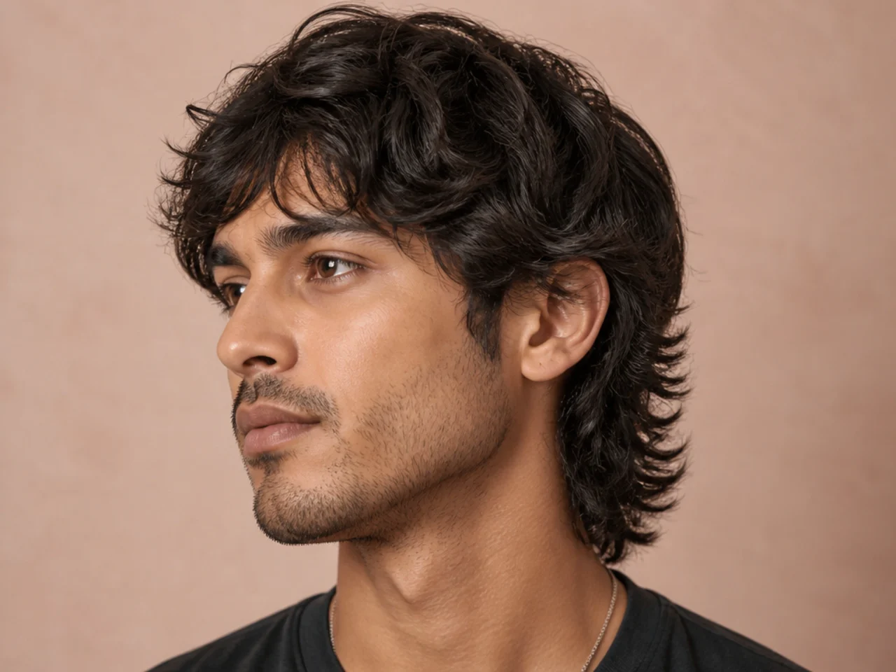 Soft retro mullet referencing 80s proportions with modern rounded finish