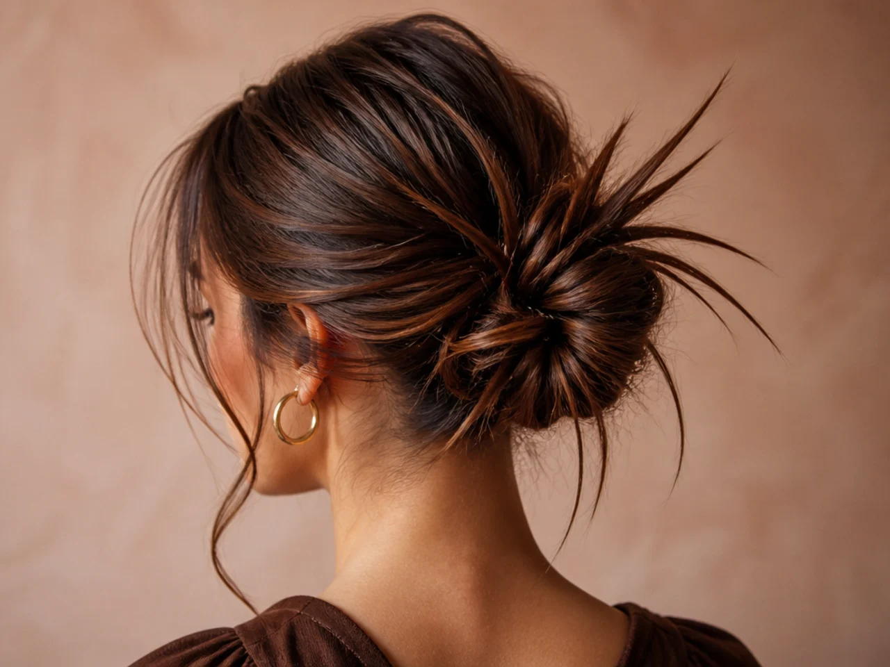 A bun with longer spiky ends