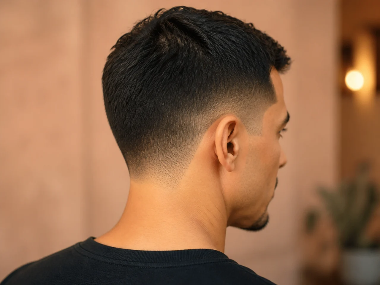 Chevron growth at the front hairline on straight hair