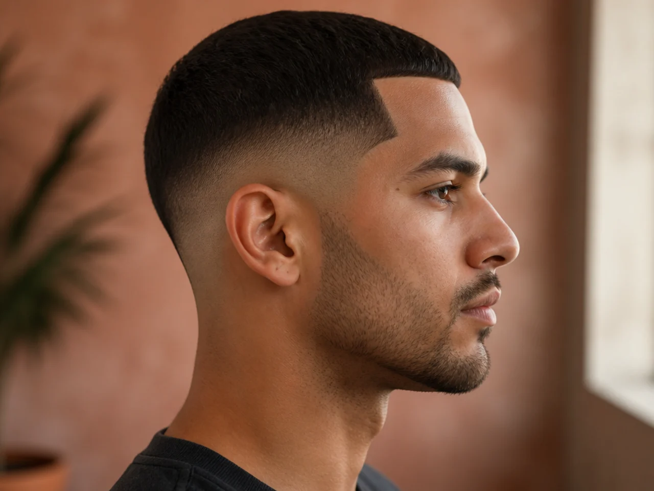 A line-up at the front hairline on straight hair