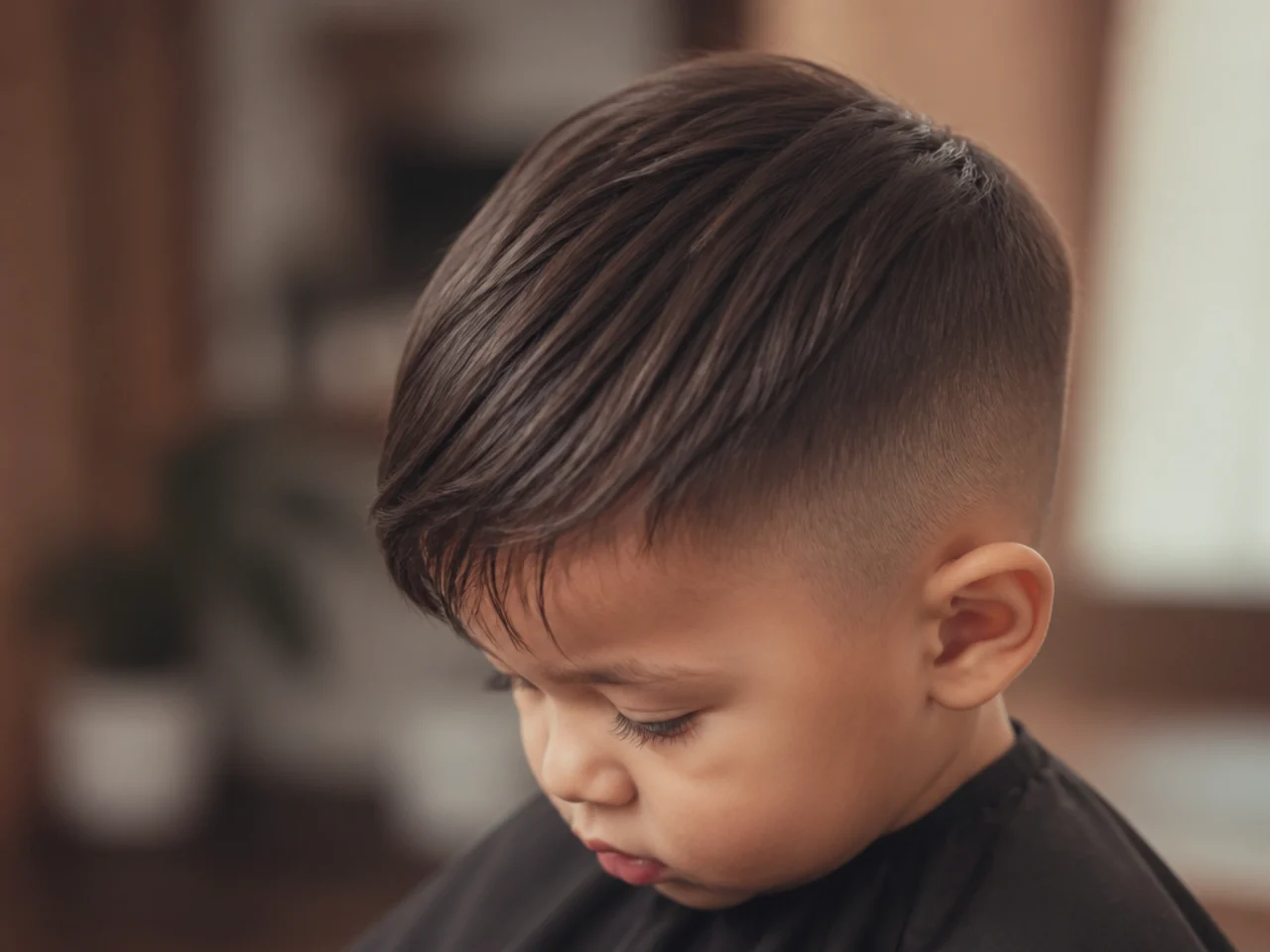 A toddler with a long top falling forward from the crown