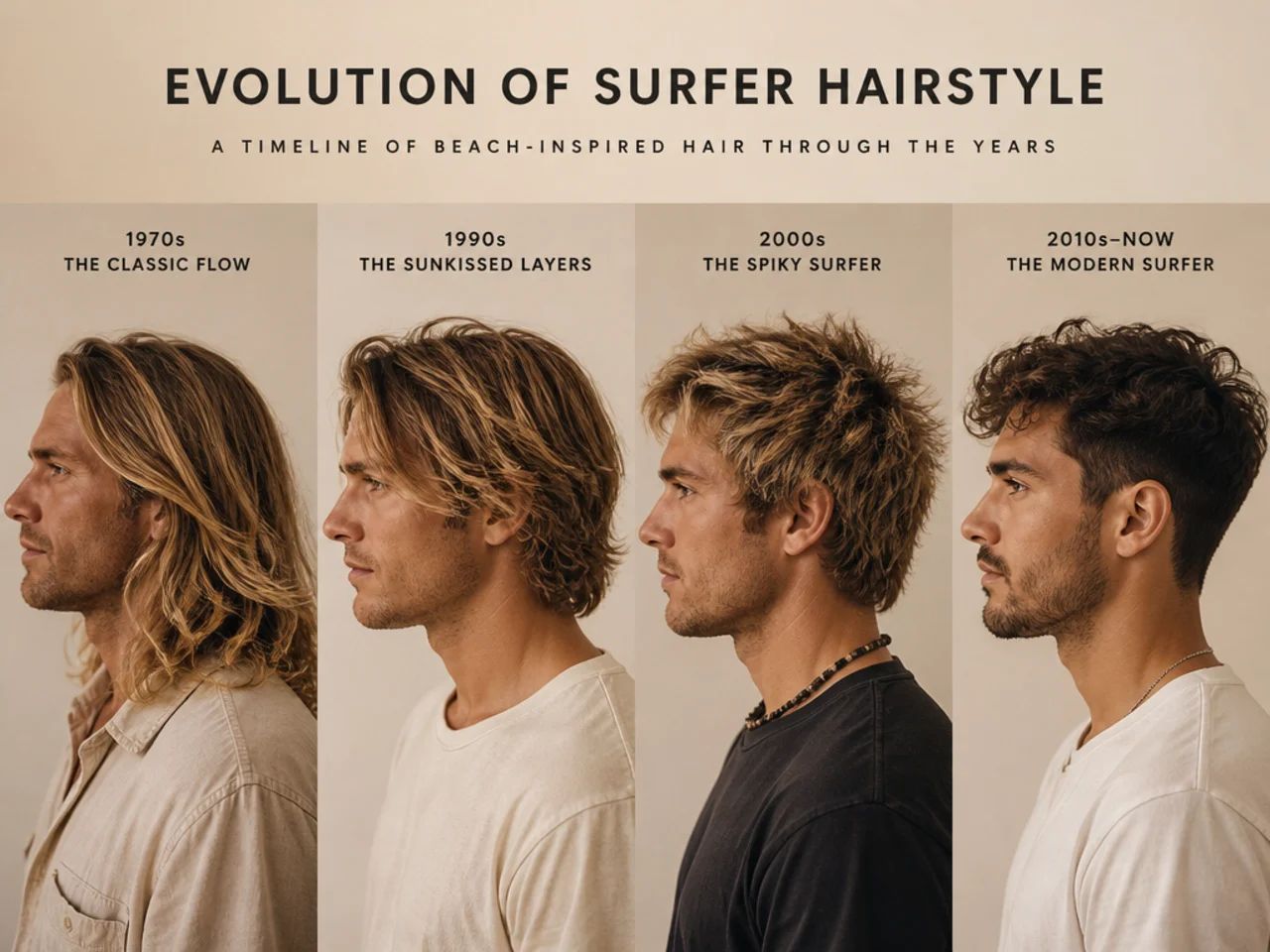 Evolution of Surfer Hairstyle