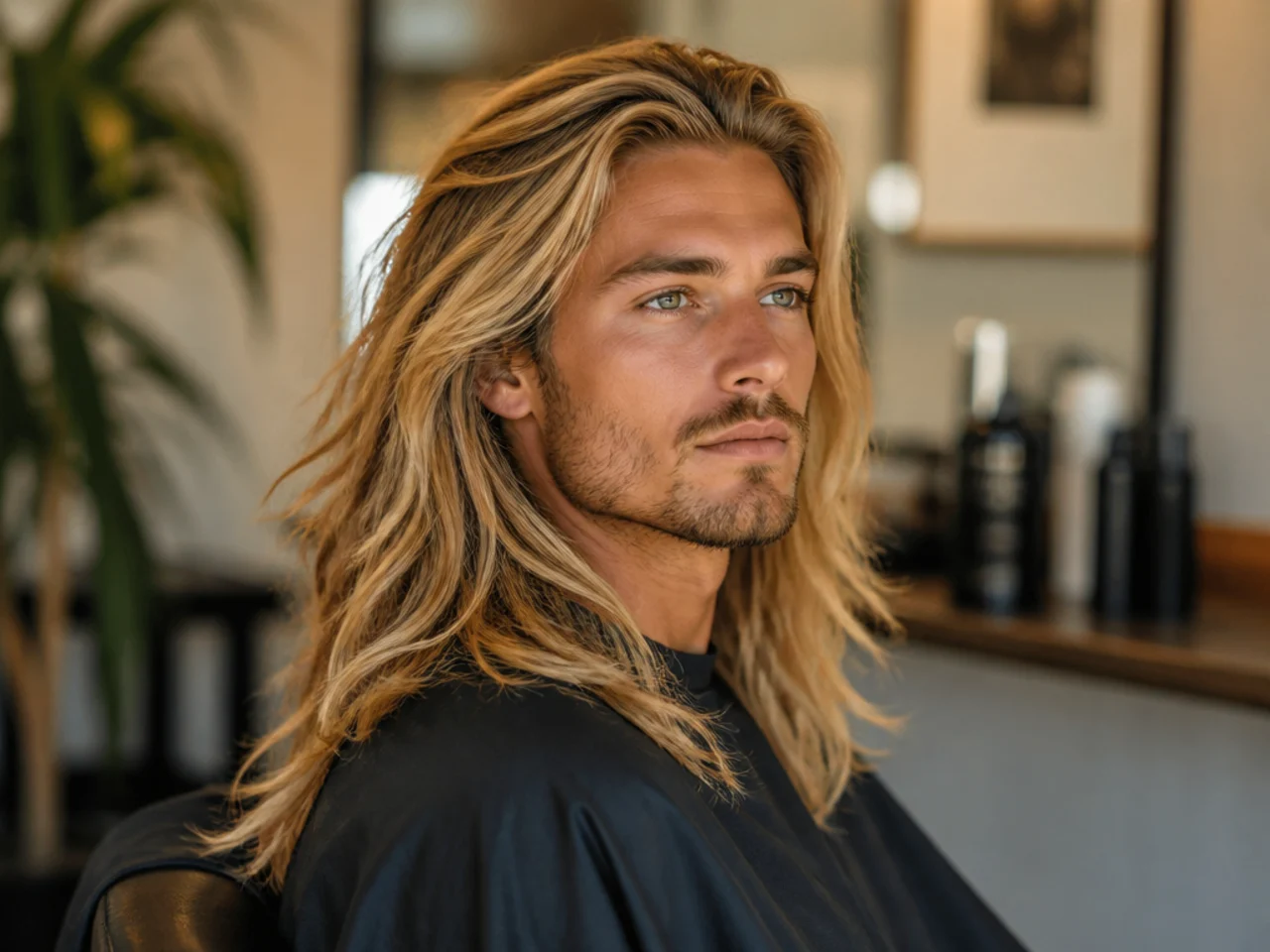 Long Flowing Blonde Hair