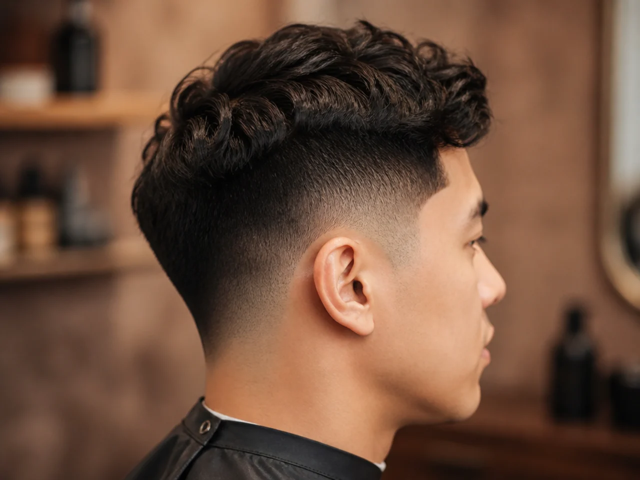 A finished home taper fade with a soft blend
