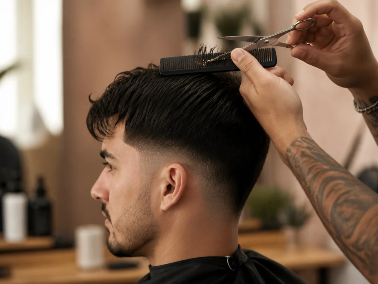 Trimming the top section before starting the sides