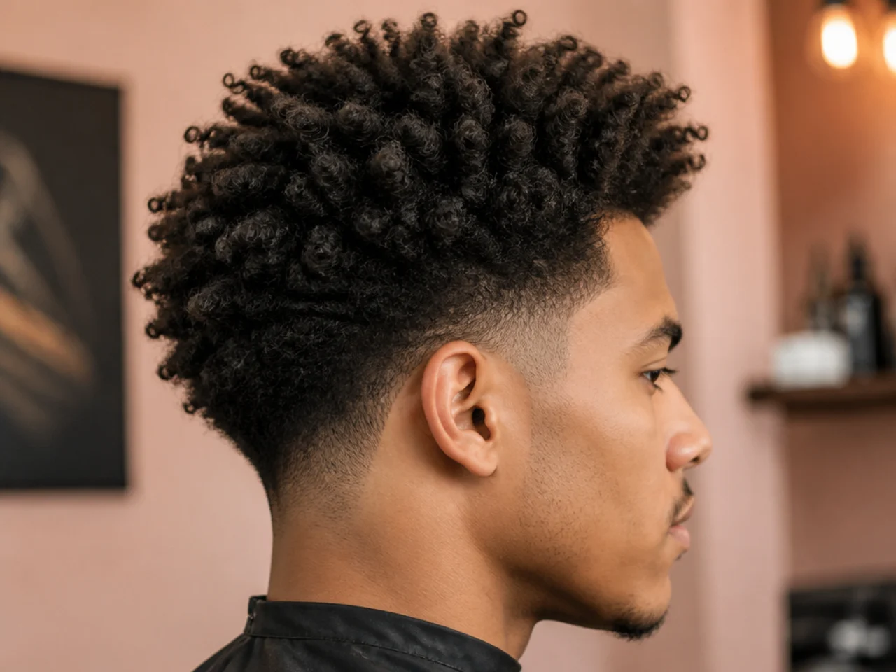 Freeform natural coils with a taper fade