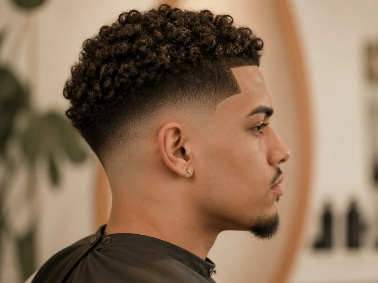 Skin taper fade with a sharp line-up