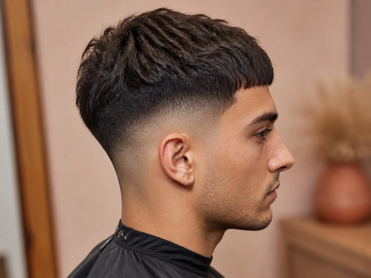 French crop with a mid taper fade