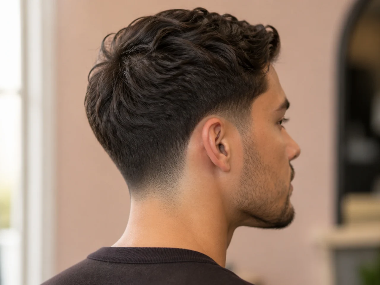 Scissor-cut taper with a very soft blend