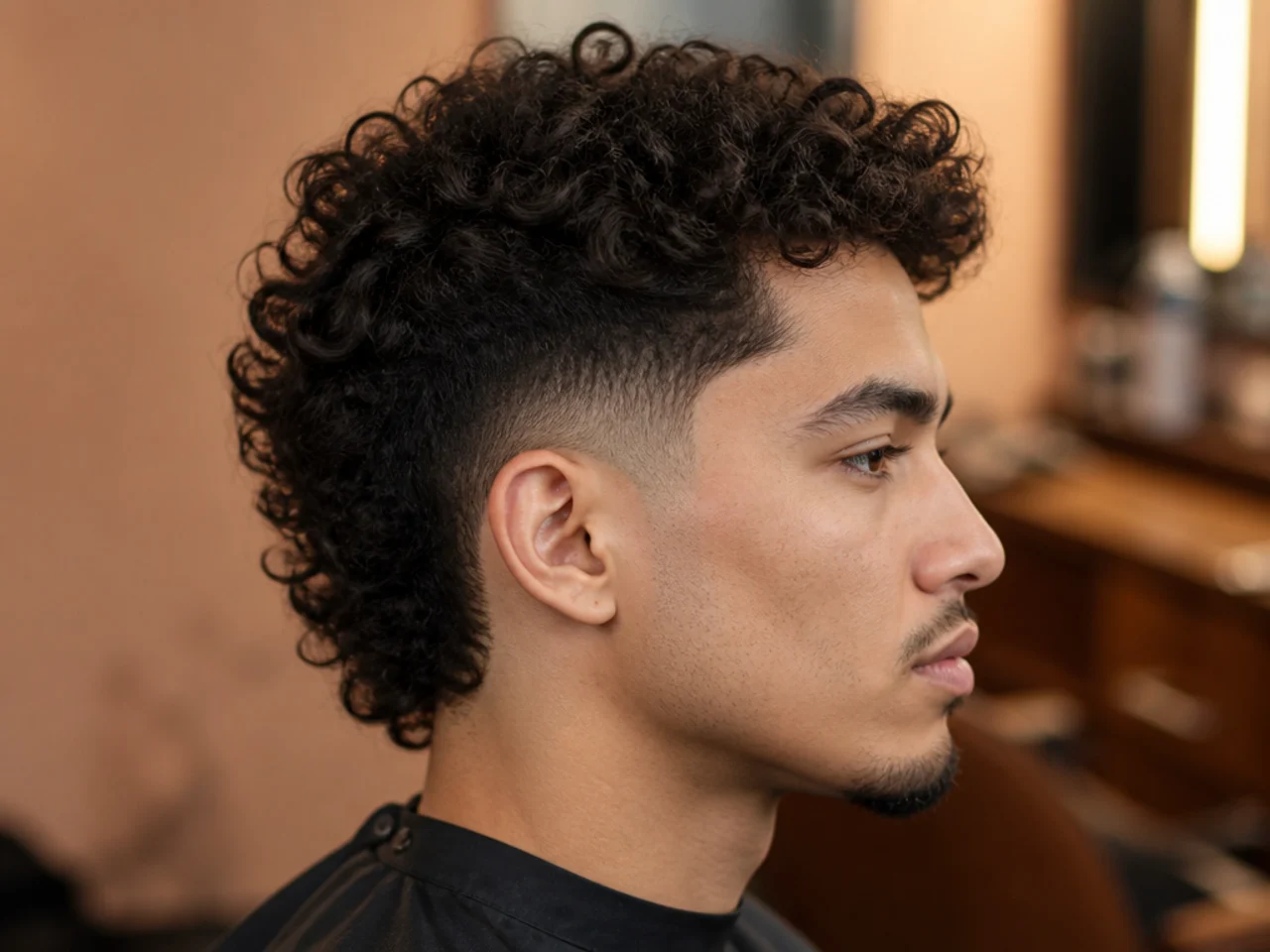 Burst fade with length left at the back