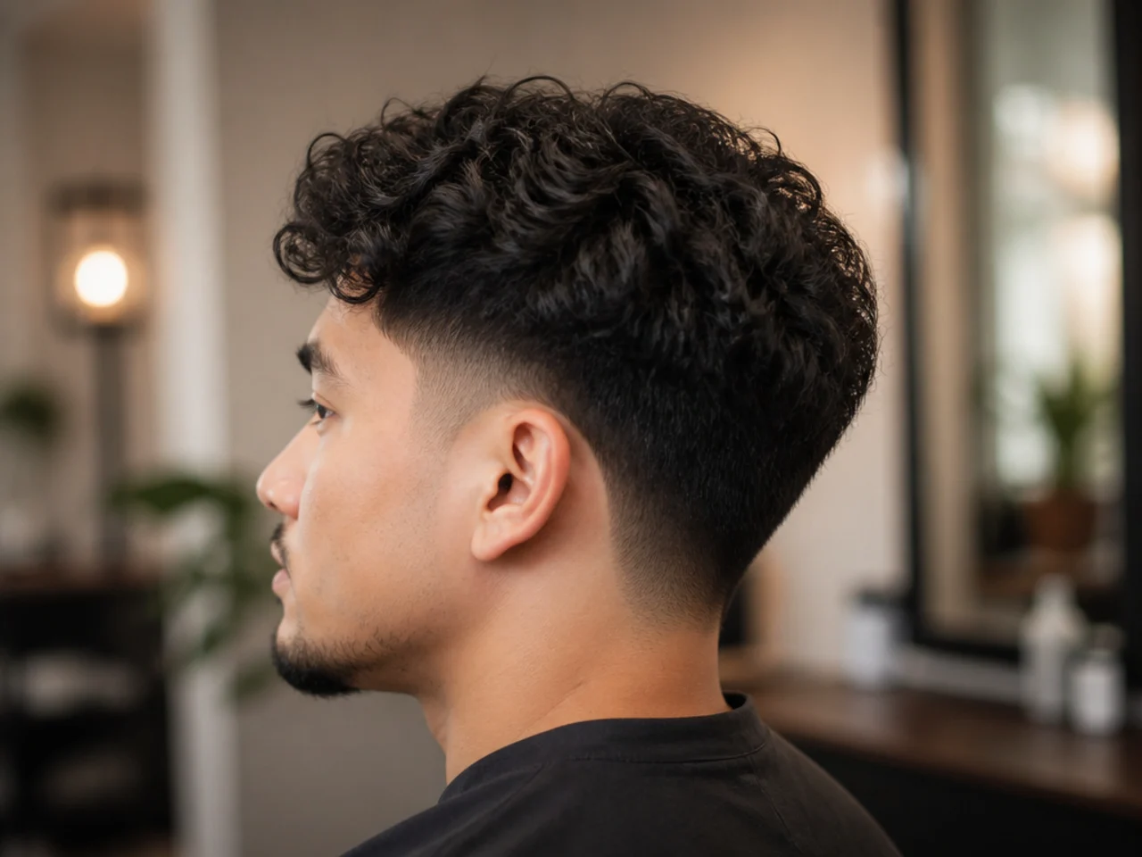 A mid taper fade six weeks after cutting