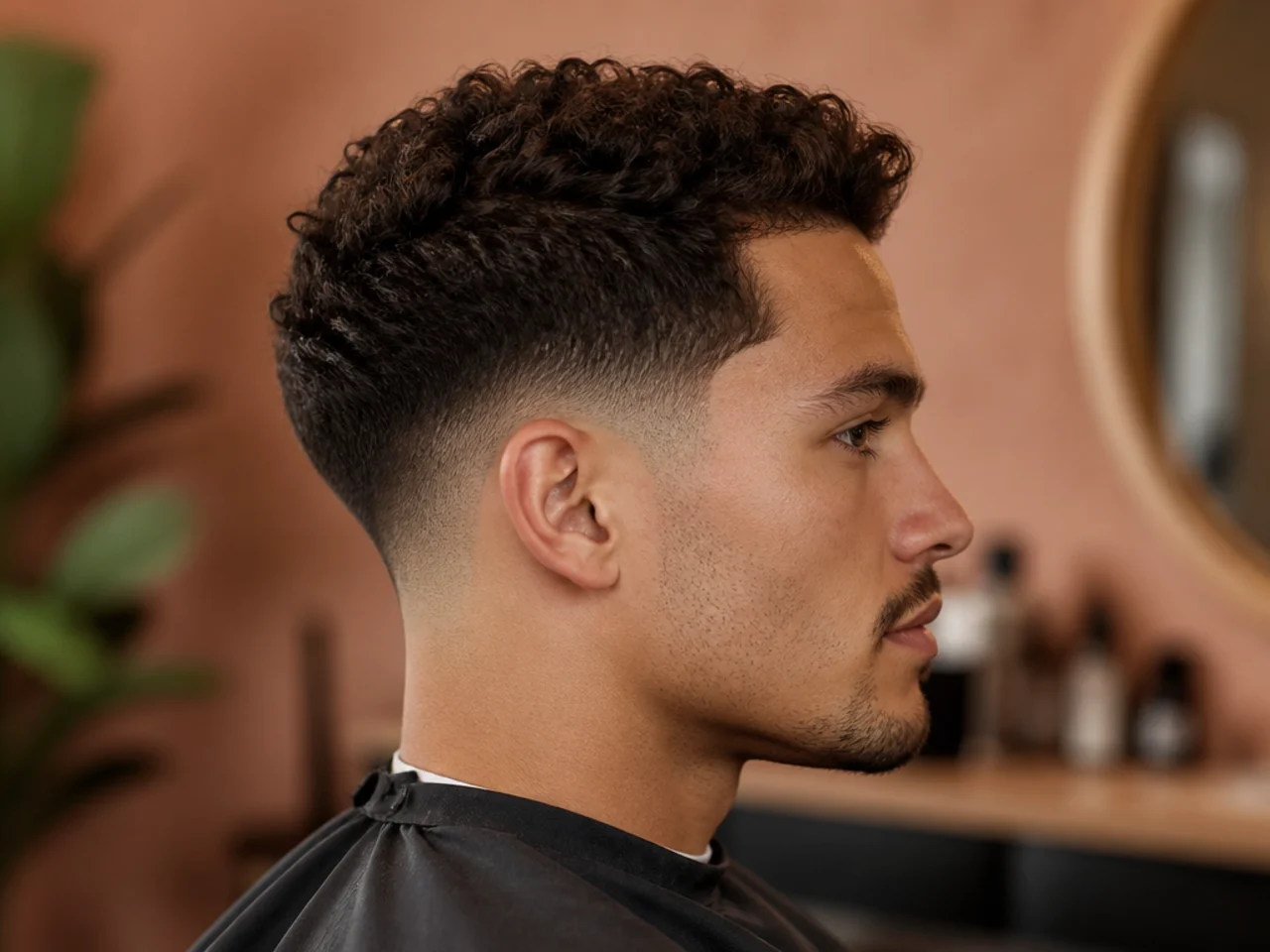 Mid taper fade cut short for summer