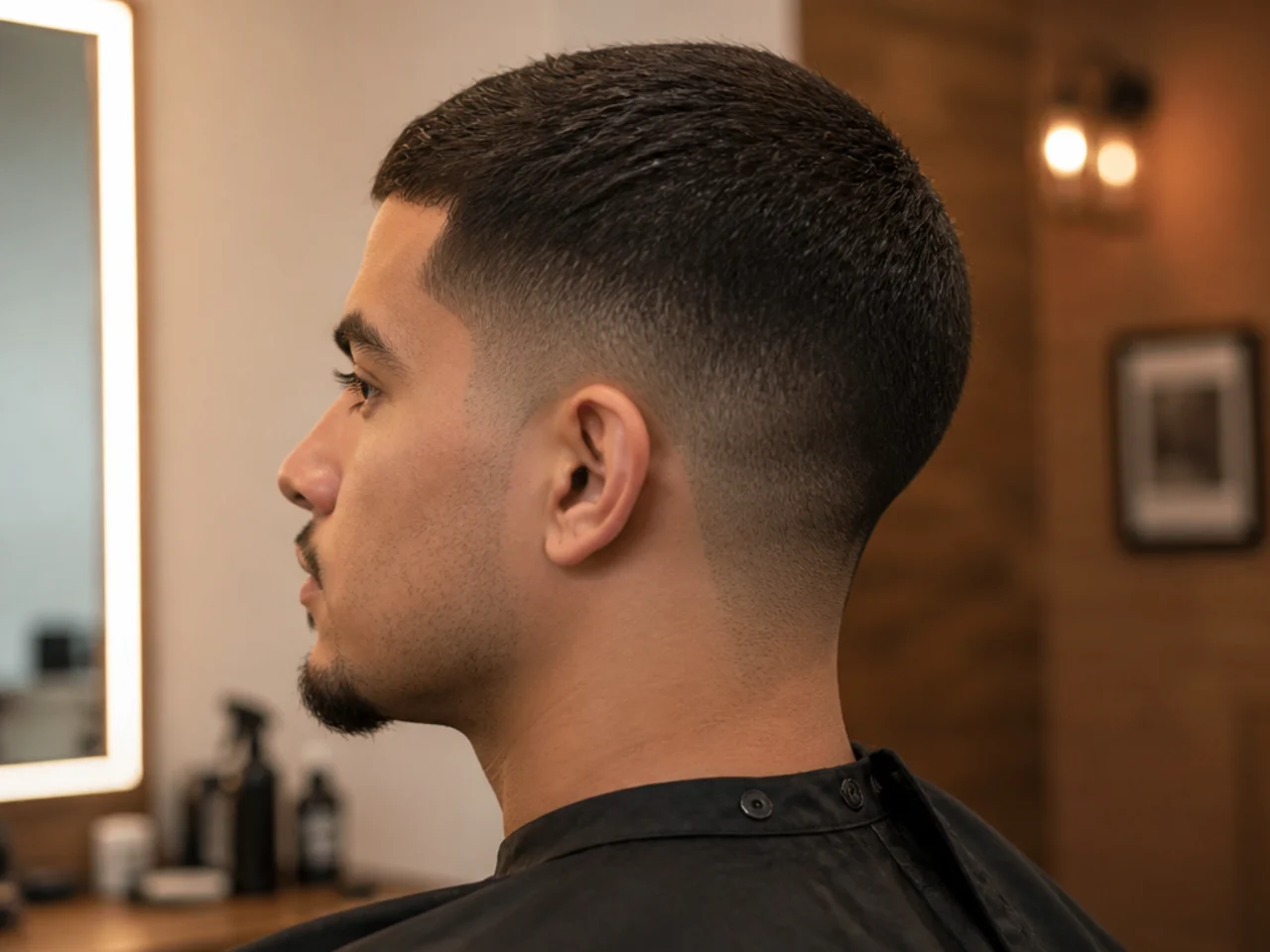 A very short all-over cut resulting from a vague instruction