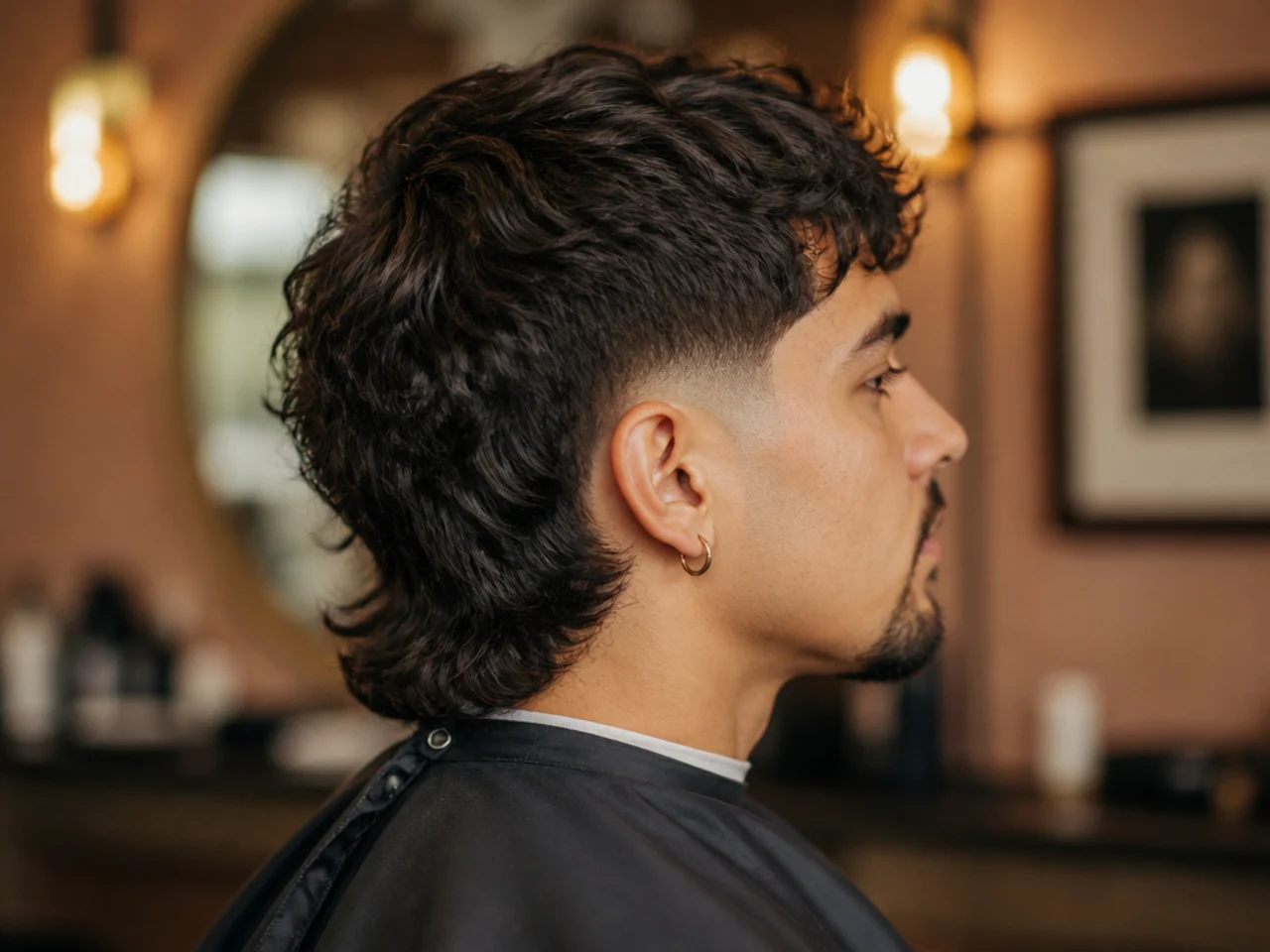 Burst fade with length left at the nape