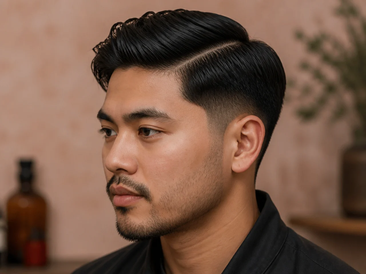 4. Side Part with Low Taper