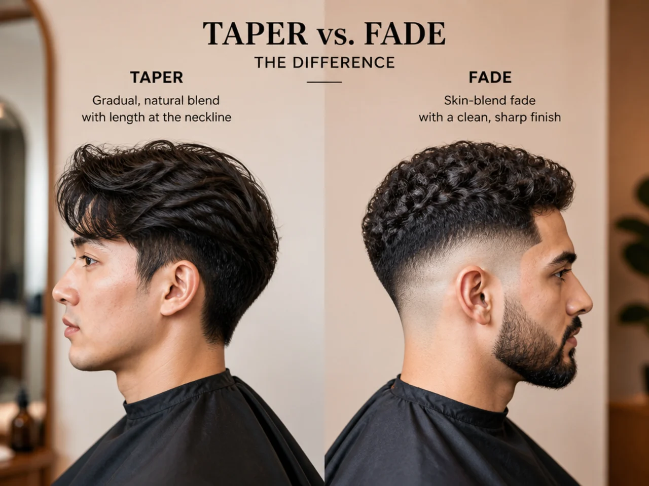 Taper vs. fade — the difference