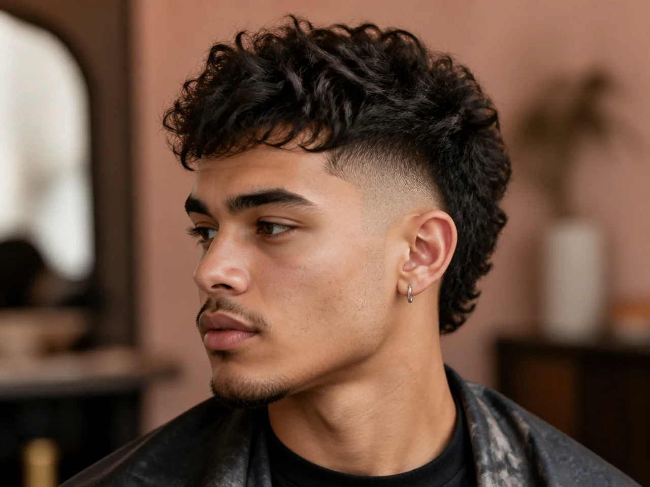 A high textured burst fade