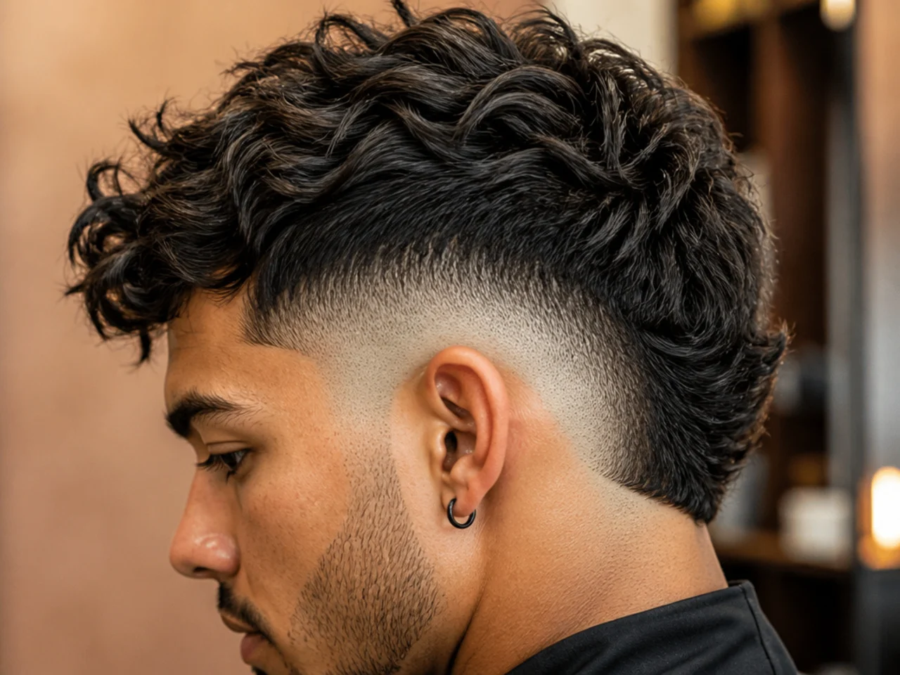 A textured burst skin fade
