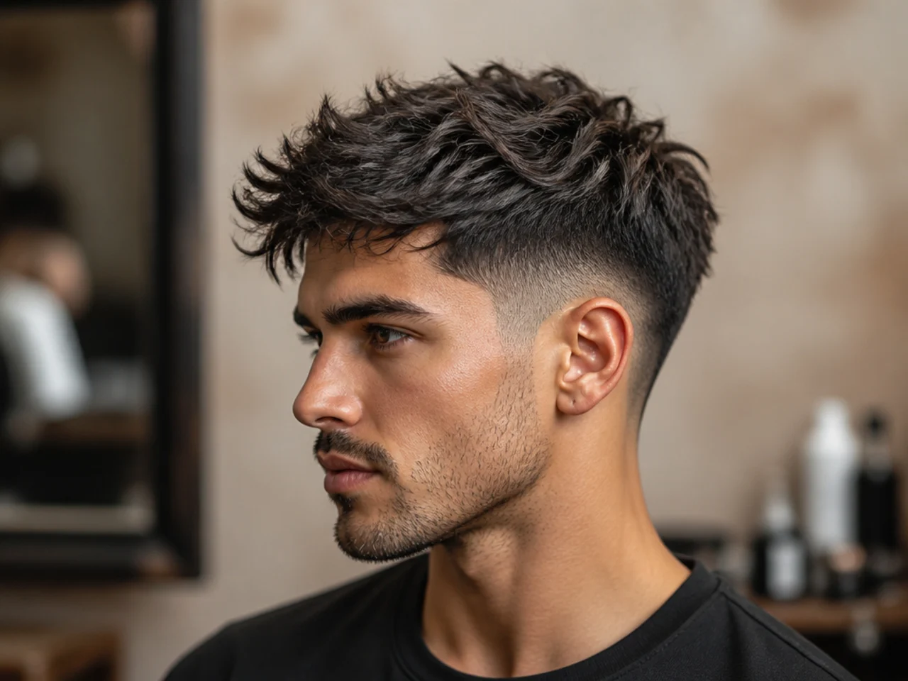 How do I ask my barber for a textured haircut?