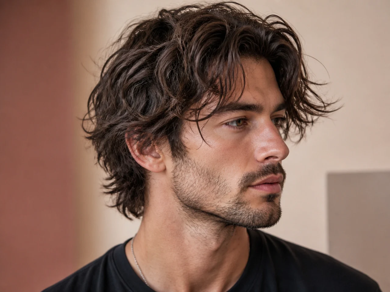 Messy Textured Medium Hair