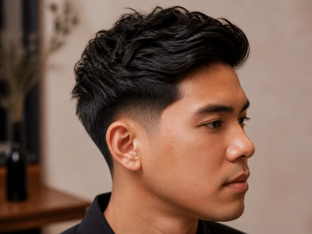 Textured Comb Over Taper