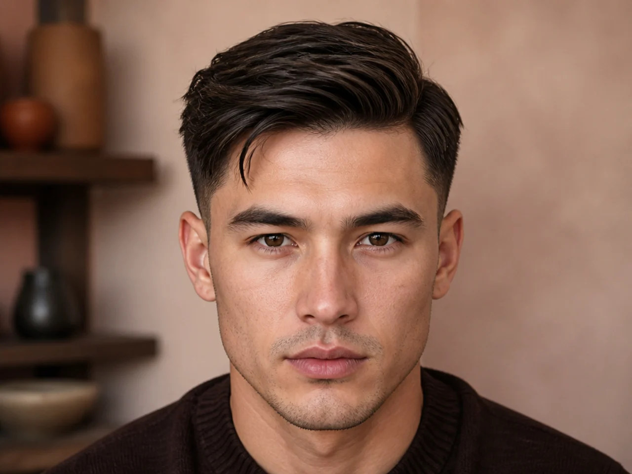 A textured ivy league with a longer front section