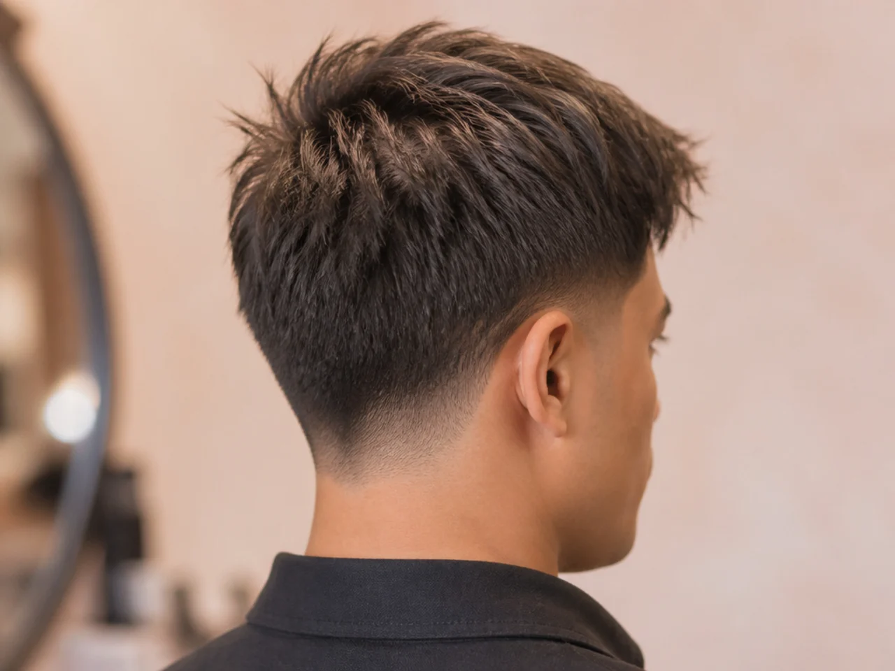 A top over-thinned with notched thinning shears