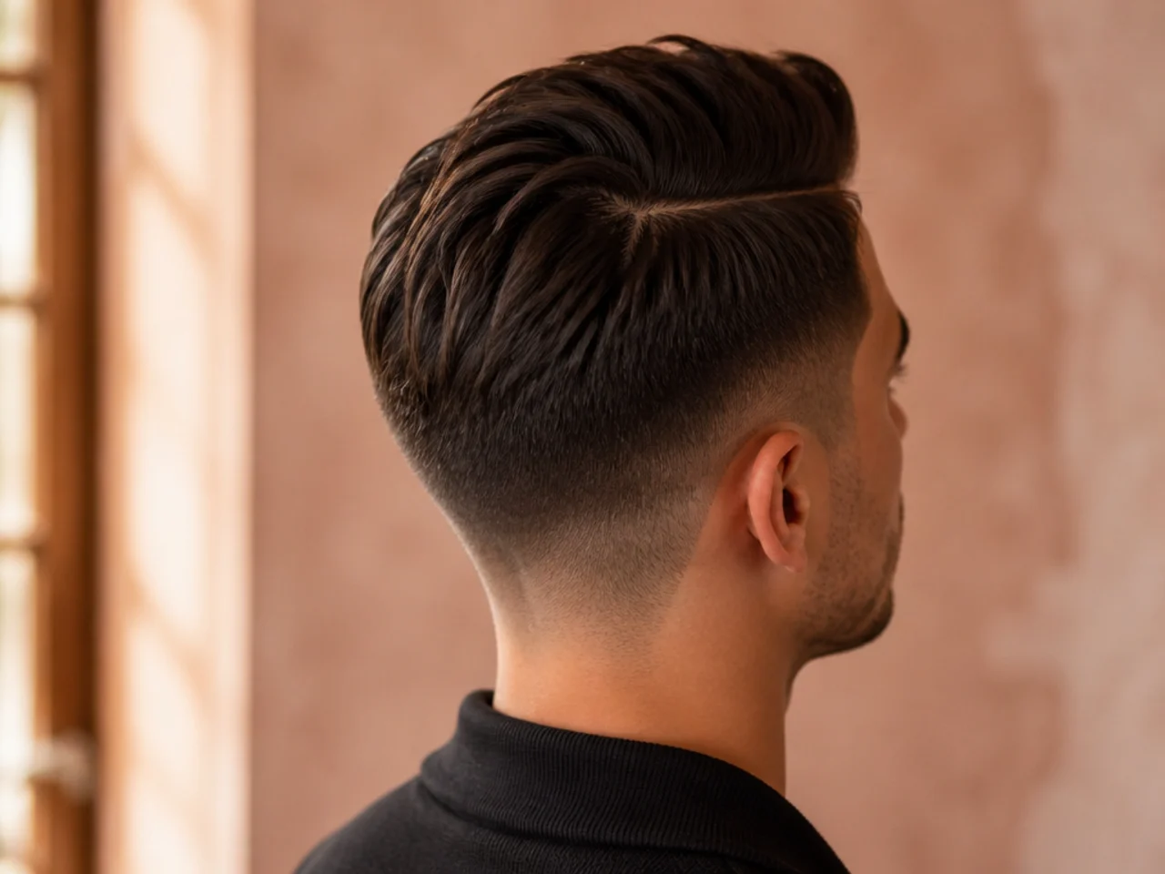 A textured ivy league with a hard part